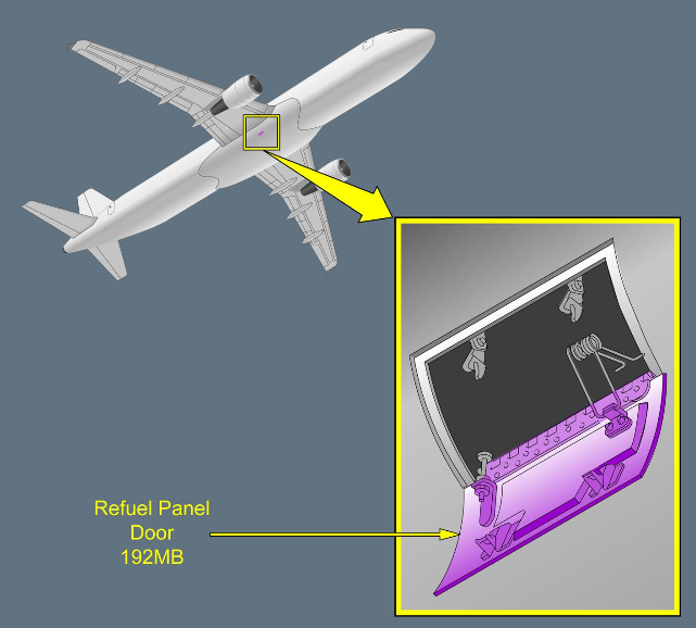 ILLUSTRATION REFUEL PANEL DOOR 192MB