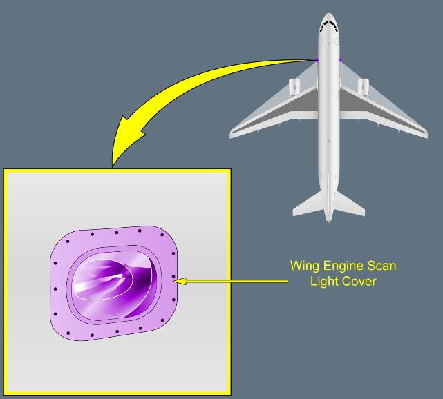 ILLUSTRATION WING/ENGINE SCAN LIGHT COVER 3LX, 4LX