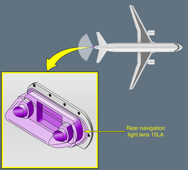 ILLUSTRATION REAR NAVIGATION LIGHT LENS 15LA