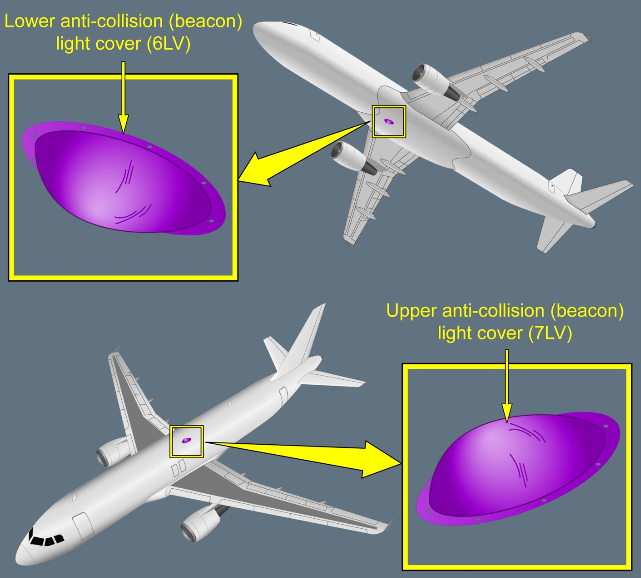 ILLUSTRATION UPPER AND LOWER ANTI-COLLISION ( BEACON) LIGHT COVER