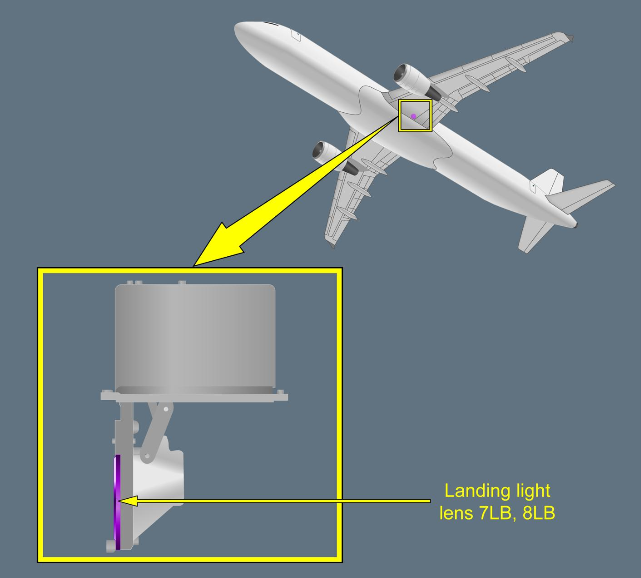 ILLUSTRATION LANDING LIGHT LENS 7LB, 8LB