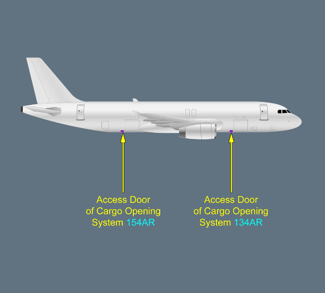 ILLUSTRATION ACCESS DOOR OF CARGO OPENING SYSTEM 134 AR - 154 AR