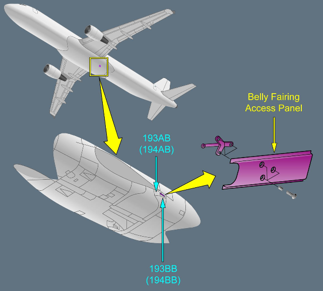 ILLUSTRATION BELLY FAIRING SLIDING PANEL