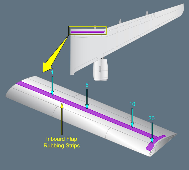 ILLUSTRATION INBOARD FLAP RUBBING STRIP