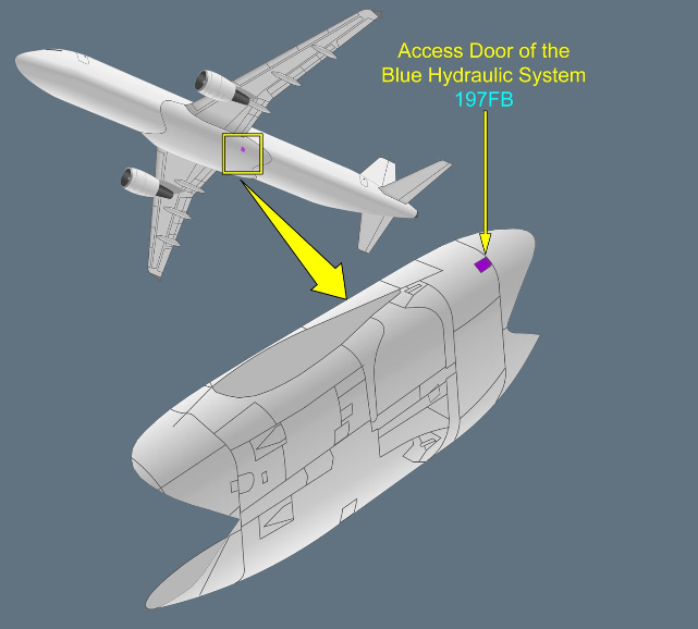 ILLUSTRATION BLUE HYDRAULIC ACCESS DOOR 197 FB